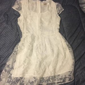 White Mini Pocketed Dress